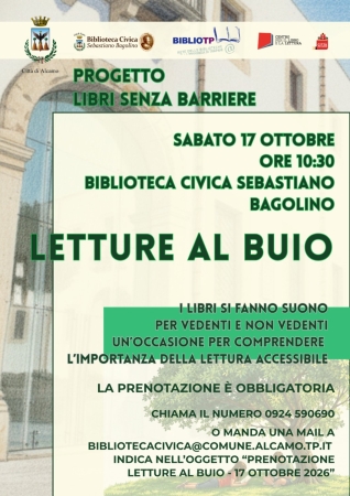 Alcamo, letture al buio in biblioteca: un’esperienza di ascolto e inclusione