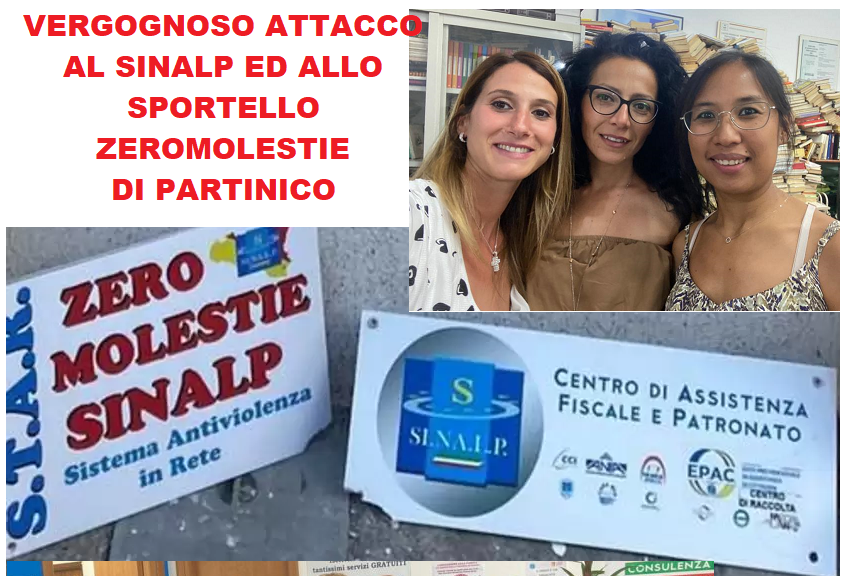Vandalizzate le insegne del sindacato e Rete Regionale Zeromolestie Sinalp di Partinico