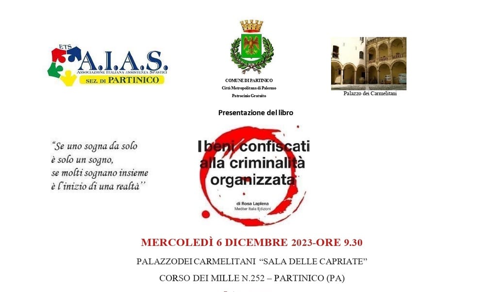 A Partinico con Rosa Laplena autrice del libro “I beni confiscati alla criminalità mafiosa”