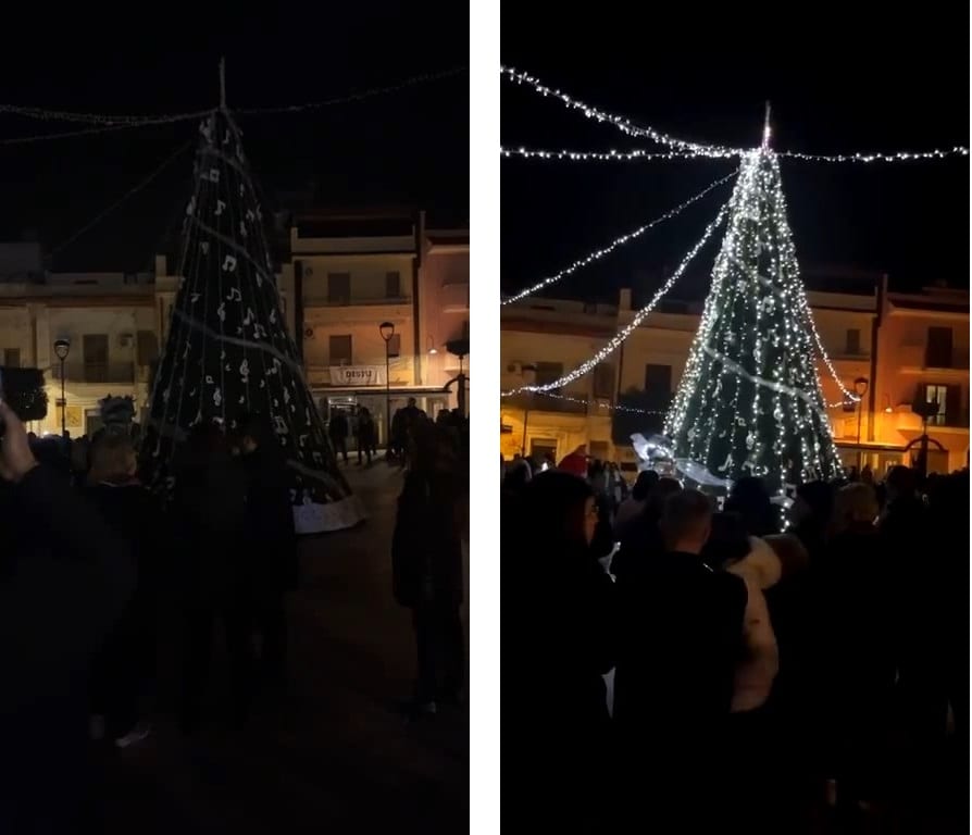 Buio in piazza a Balestrate, due donne cadono dalle scale prima dell'accensione dell'albero di natale