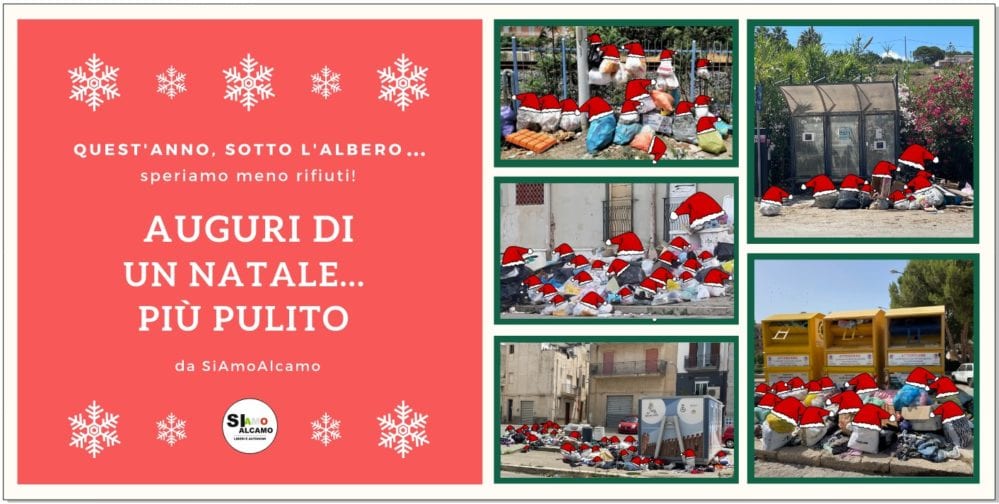 Movimento politico 'SiAmo Alcamo', manifesto provocatorio per gli auguri di Natale