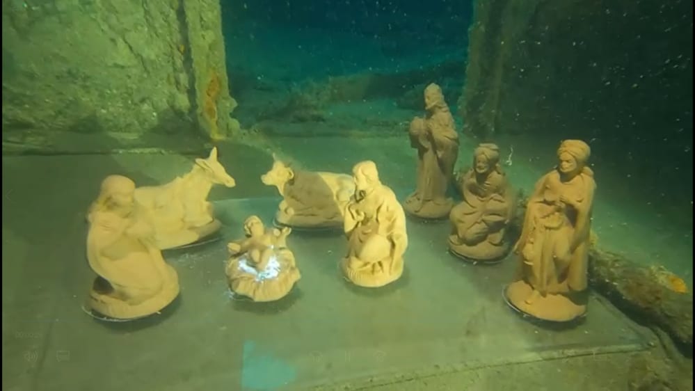 Presepe subacqueo nel mare di Trapani, iniziativa di una scuola sub