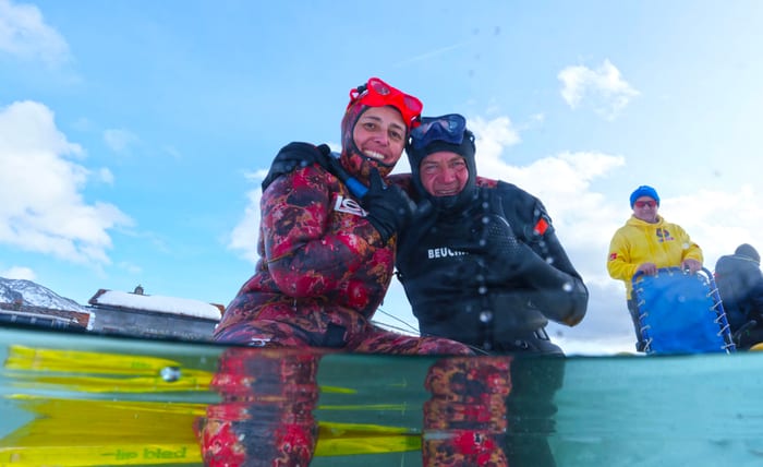 Il campobellese Fausto Firreri nuovo recordman mondiale. Impresa in apnea sotto il ghiaccio