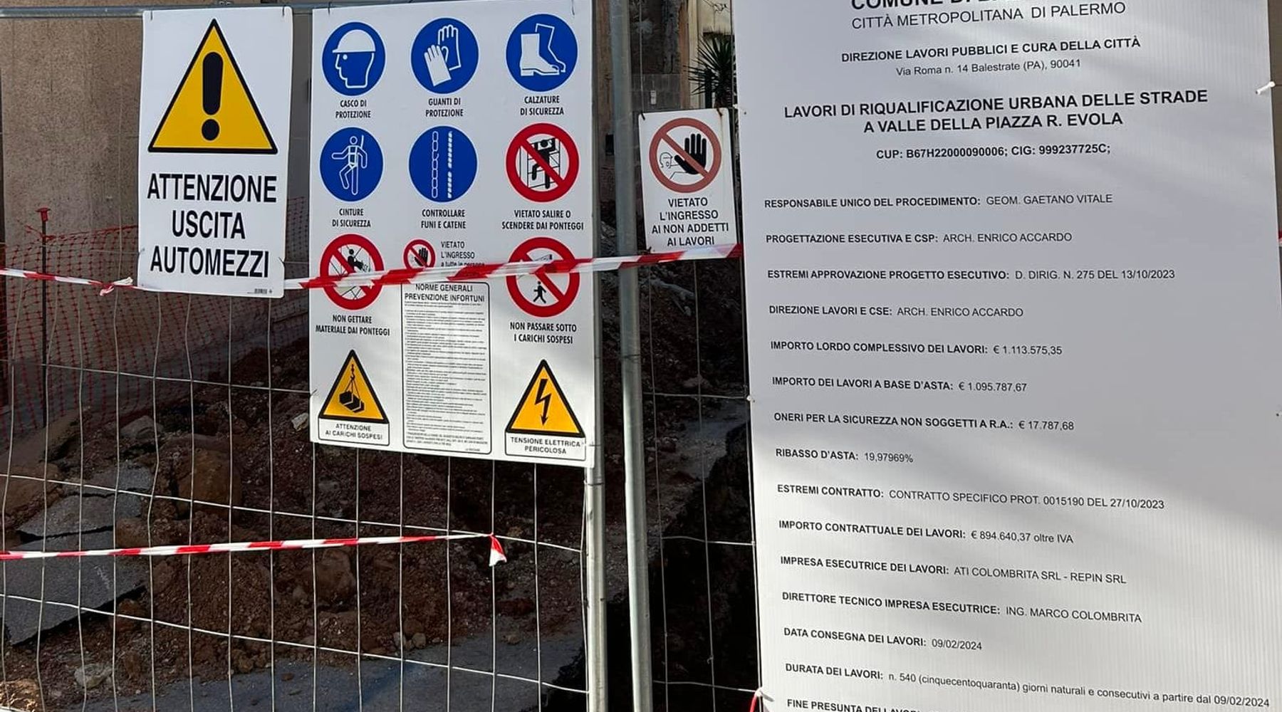Lavori di riqualificazione nel centro storico di Balestrate