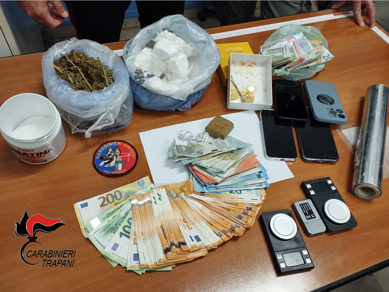 Ancora droga a San Giuliano ad Erice, pure crack. Quattro arresti, pure ragazza incinta