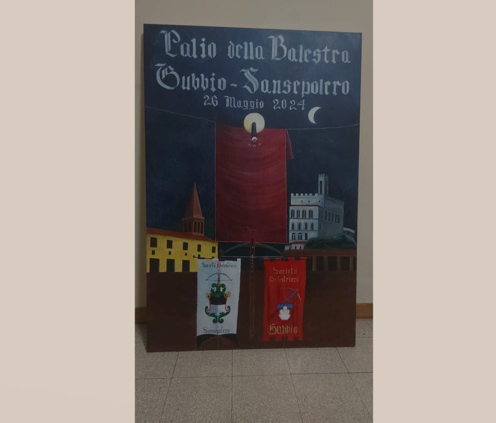 Il Palio della Balestra di Gubbio disegnato dall’alcamese Enzo Di Franco