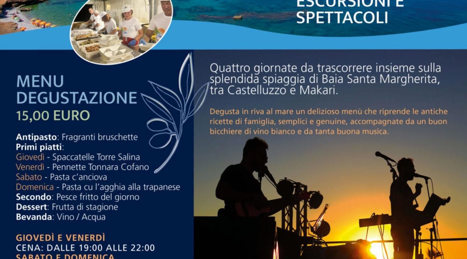 ‘Bagli, olio e mare’. Gastronomia e tanto altro dall’1 al 4 agosto a San Vito lo Capo