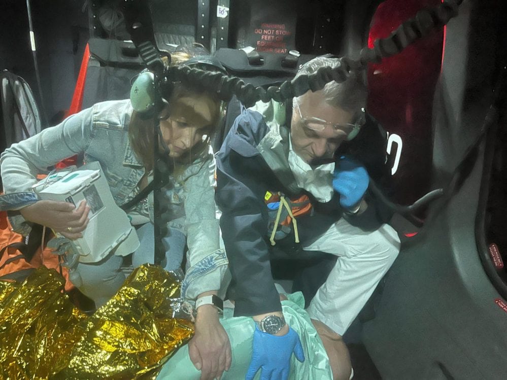 Malore a bordo della nave da crociera ‘Costa Smeralda’. Interviene elicottero dell’82esimo CSAR di Birgi (VIDEO)