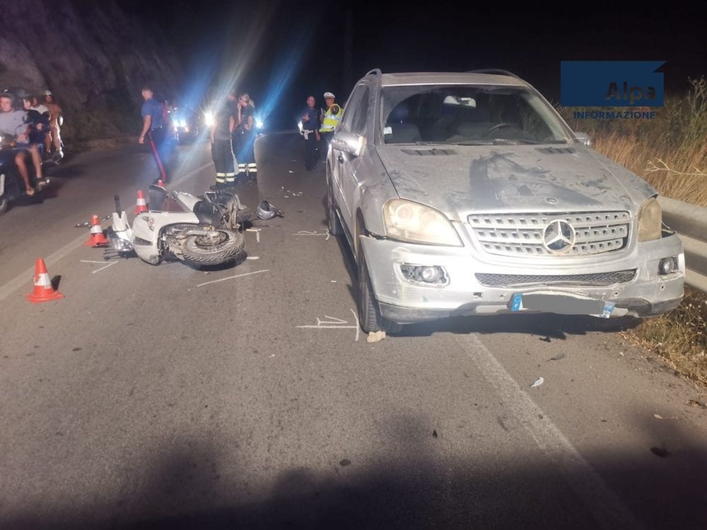 Giovane di Castellammare in prognosi riservata dopo incidente sulla SS 187