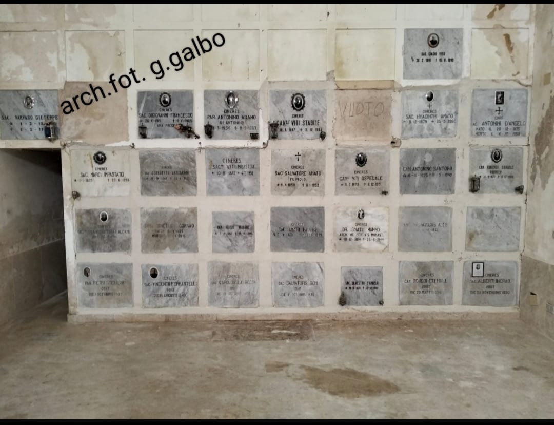 Lavori alla chiesa cimiteriale dei sacerdoti di Alcamo
