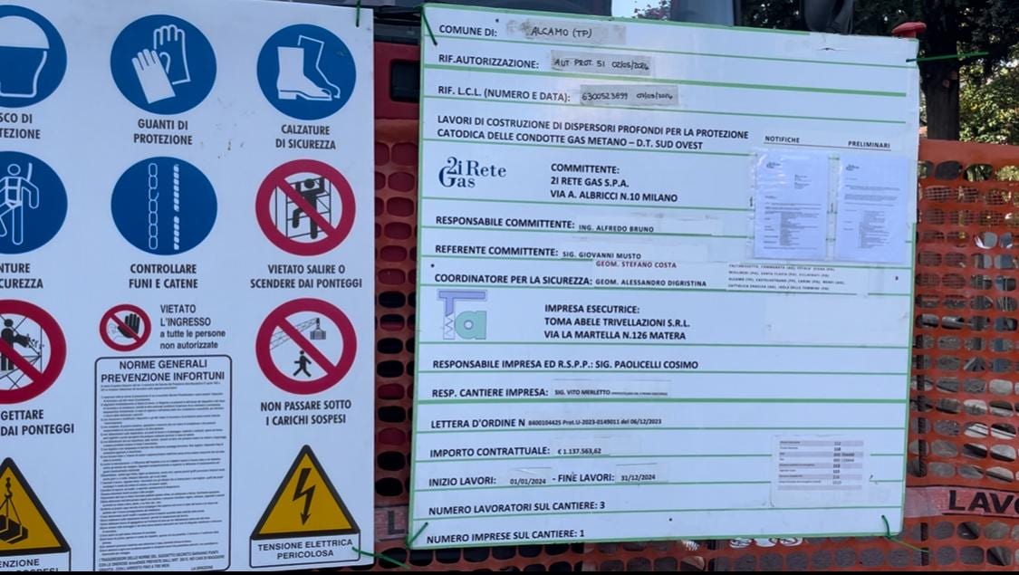Lavori, ad Alcamo, per la sicurezza di condotte del metano