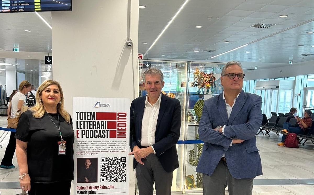 In aeroporto Falcone e Borsellino totem letterari e podcast. Un’offerta culturale per i passeggeri