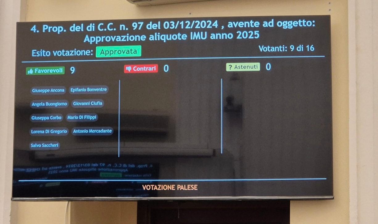 Aliquote IMU immutate per il 2025 a Castellammare. Comune rimane nelle tre ‘partecipate’