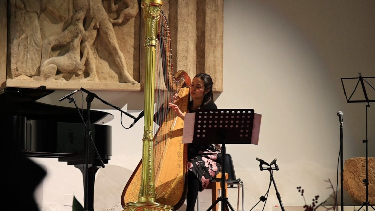 Arpa che unisce epoche musicali e regioni diverse. Idea di successo per una castelvetranese