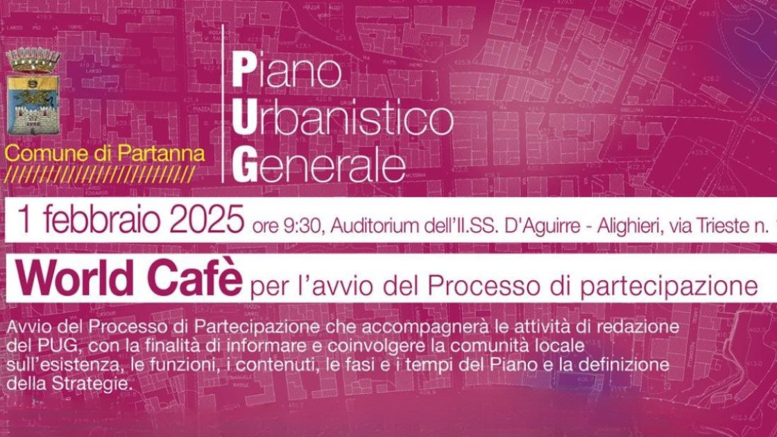 Partanna, avvio del processo di partecipazione alla redazione del PUG