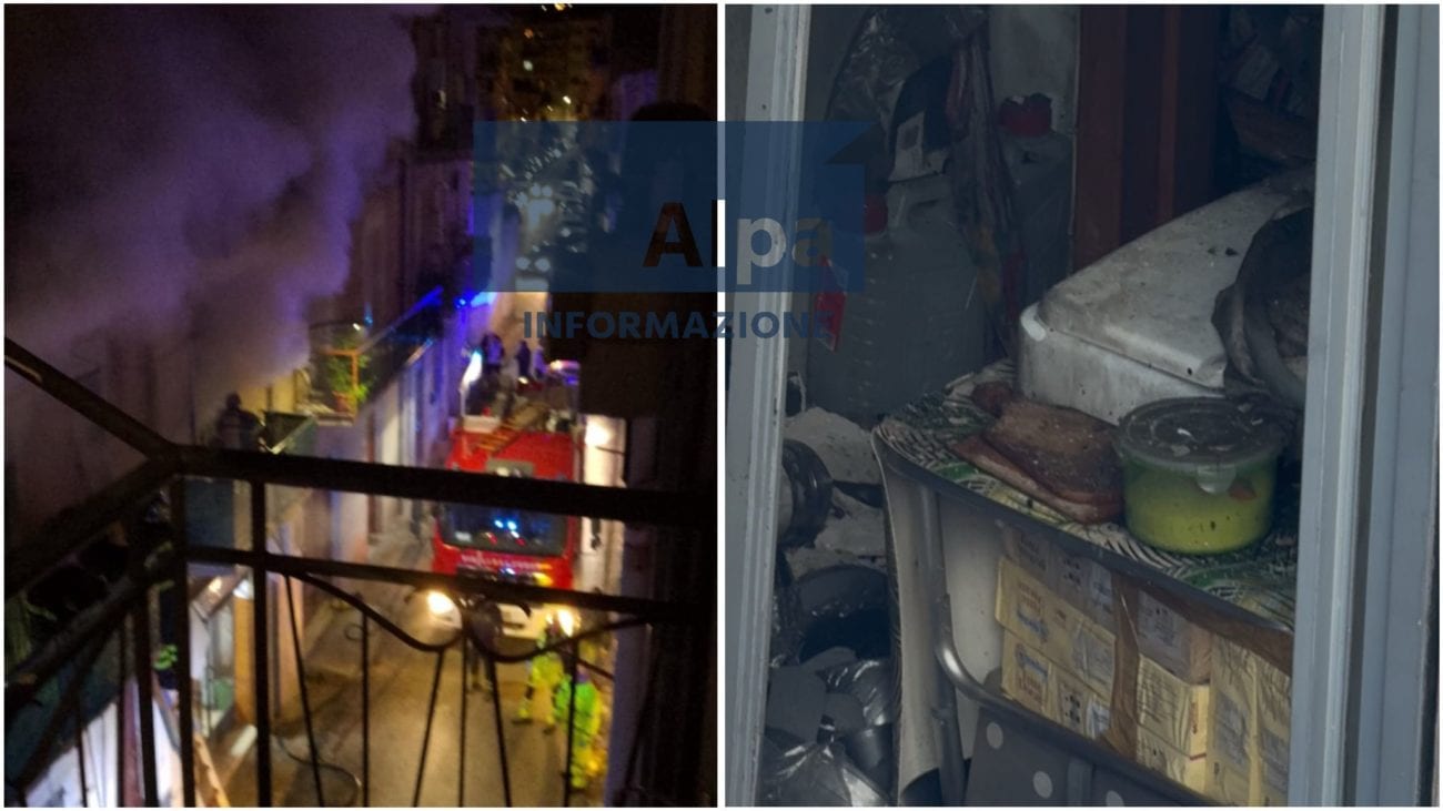 Abitazione a fuoco ad Alcamo in via Leone, tanta paura. Lievi danni per un’ottantenne (VIDEO)