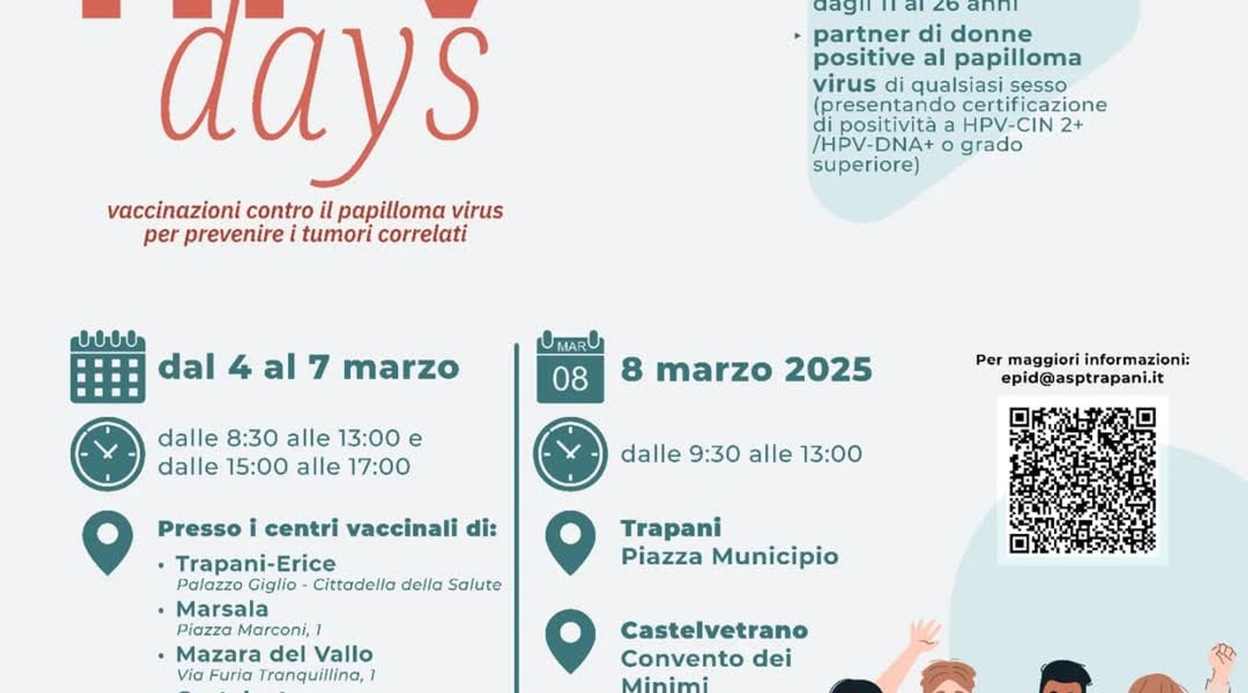 Infezione da papilloma, campagna dell’Asp di Trapani