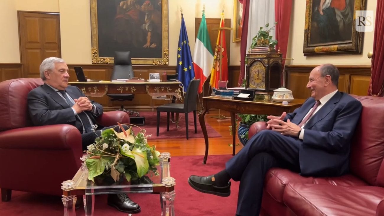 Tajiani in visita alla presidenza della Regione. Centro del Mediterraneo e migranti