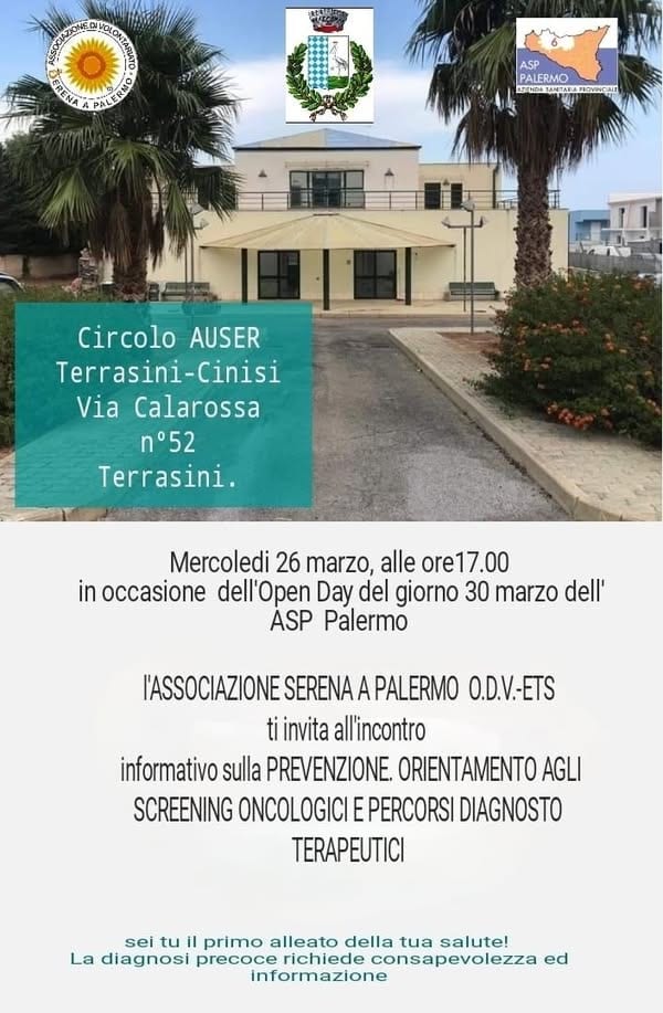 Salute e prevenzione a Terrasini. Domenica screening in piazza.