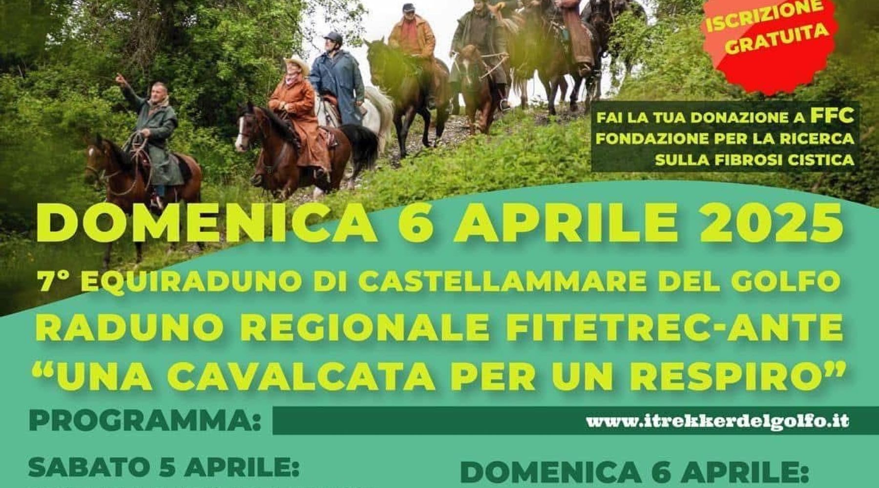 Domenica a cavallo per raccogliere fondi per la ricerca sulla fibrosi cistica
