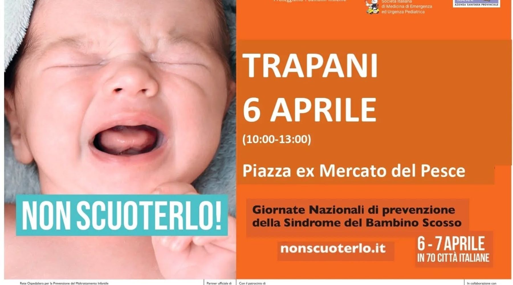 L’ASP di Trapani aderisce alla campagna “Non scuoterlo”, info point negli ospedali