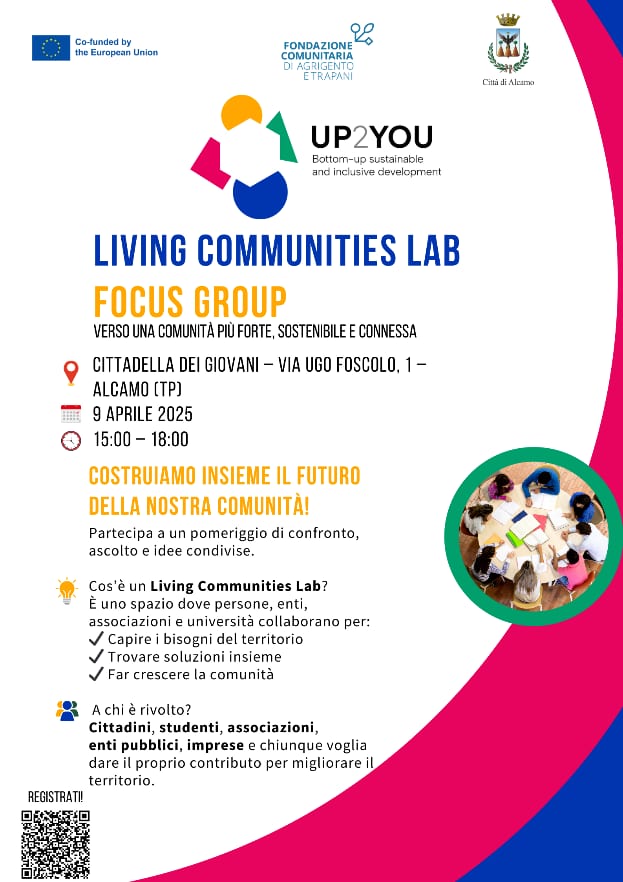 Progetto europeo UP2YOU, ad Alcamo per l’inclusione e l’innovazione