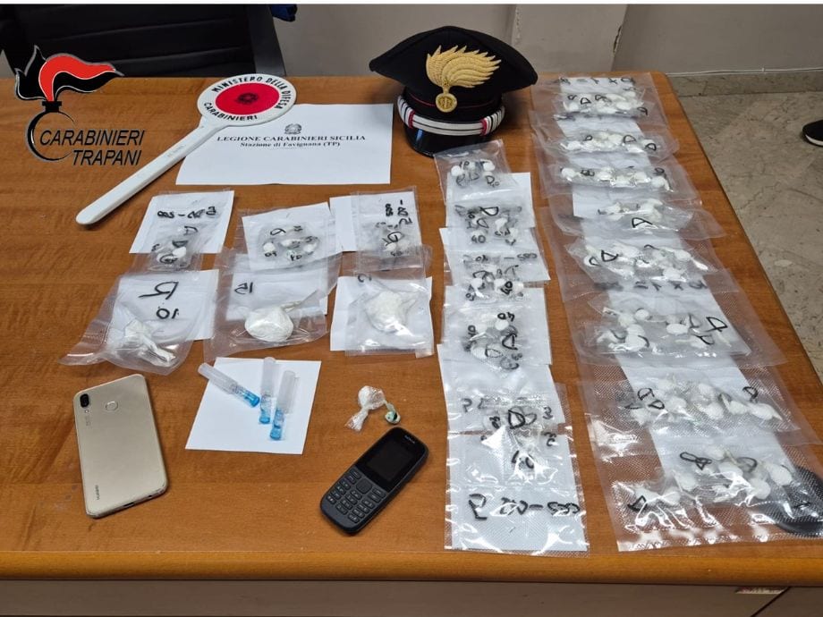 Gita a Favignana con il carico di cocaina, arrestato un ventunenne