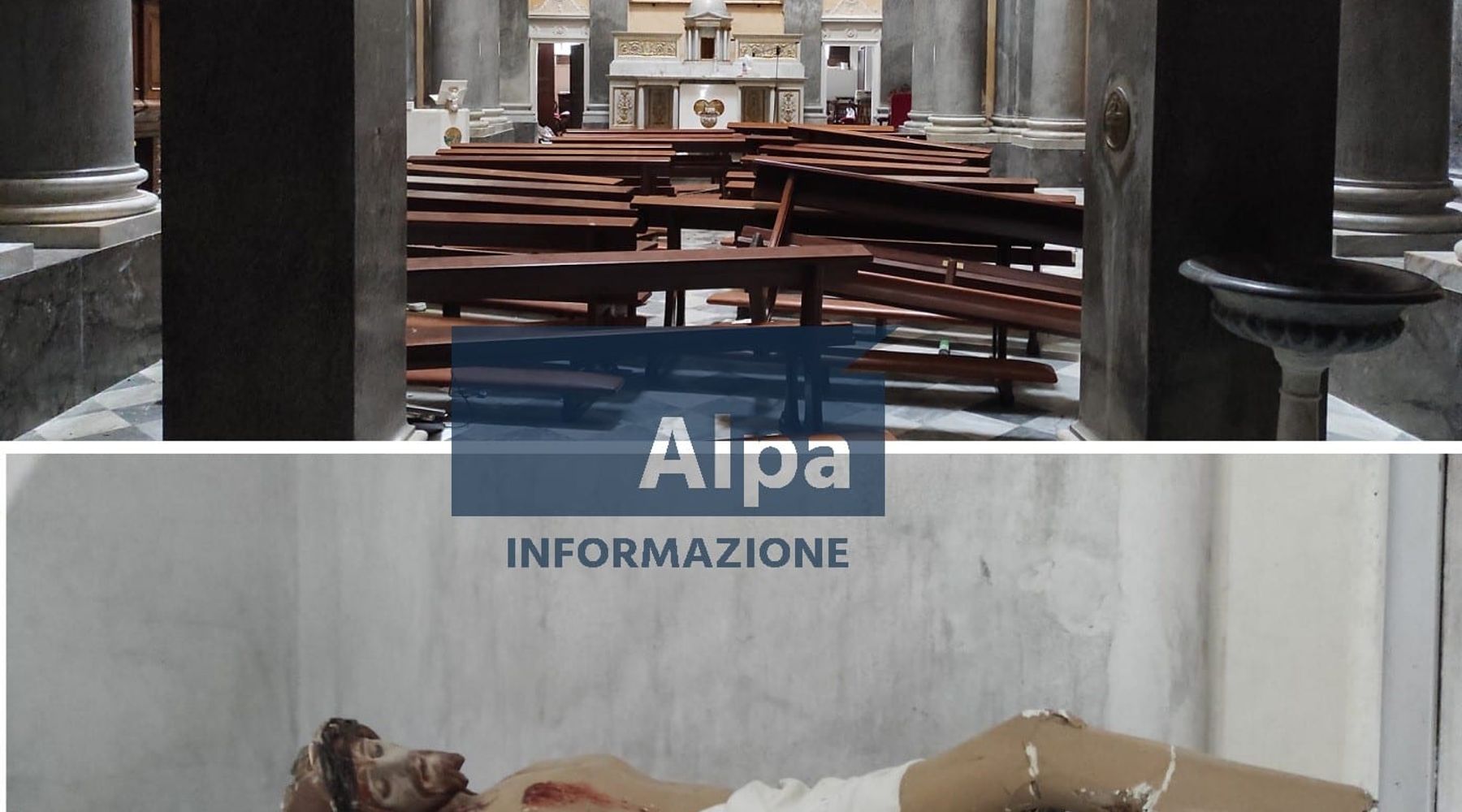 Blitz sacrilego alla Pia Opera Pastore di Alcamo, tagliate e verniciate tele di fine ‘800 (VIDEO)