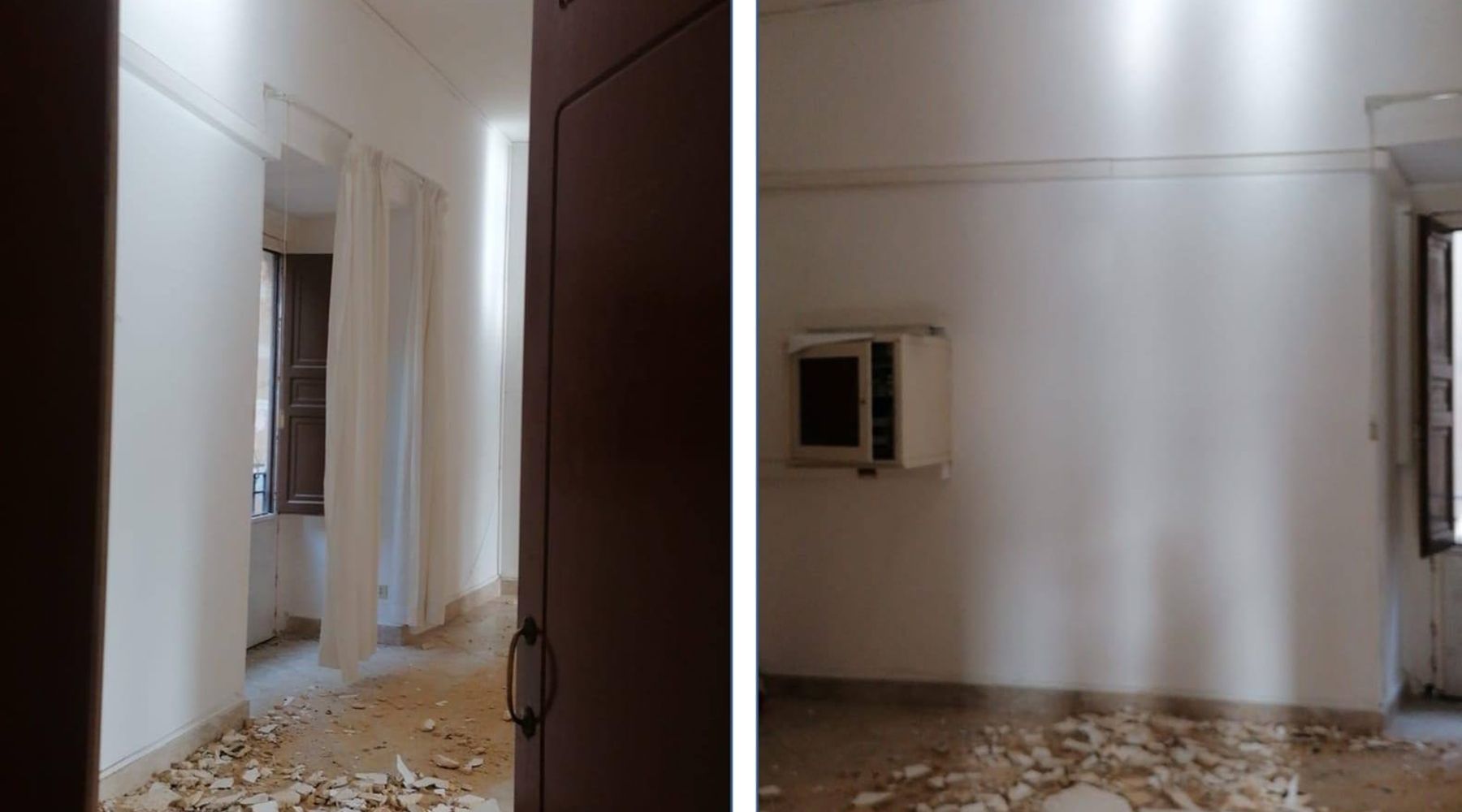 Crollano calcinacci dal soffitto del Palazzo Pignatelli di Castelvetrano