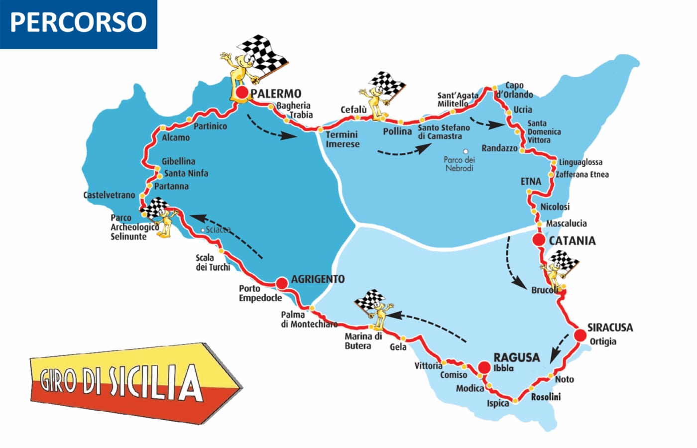 Il Giro di Sicilia si conclude a Partinico, tappa anche ad Alcamo