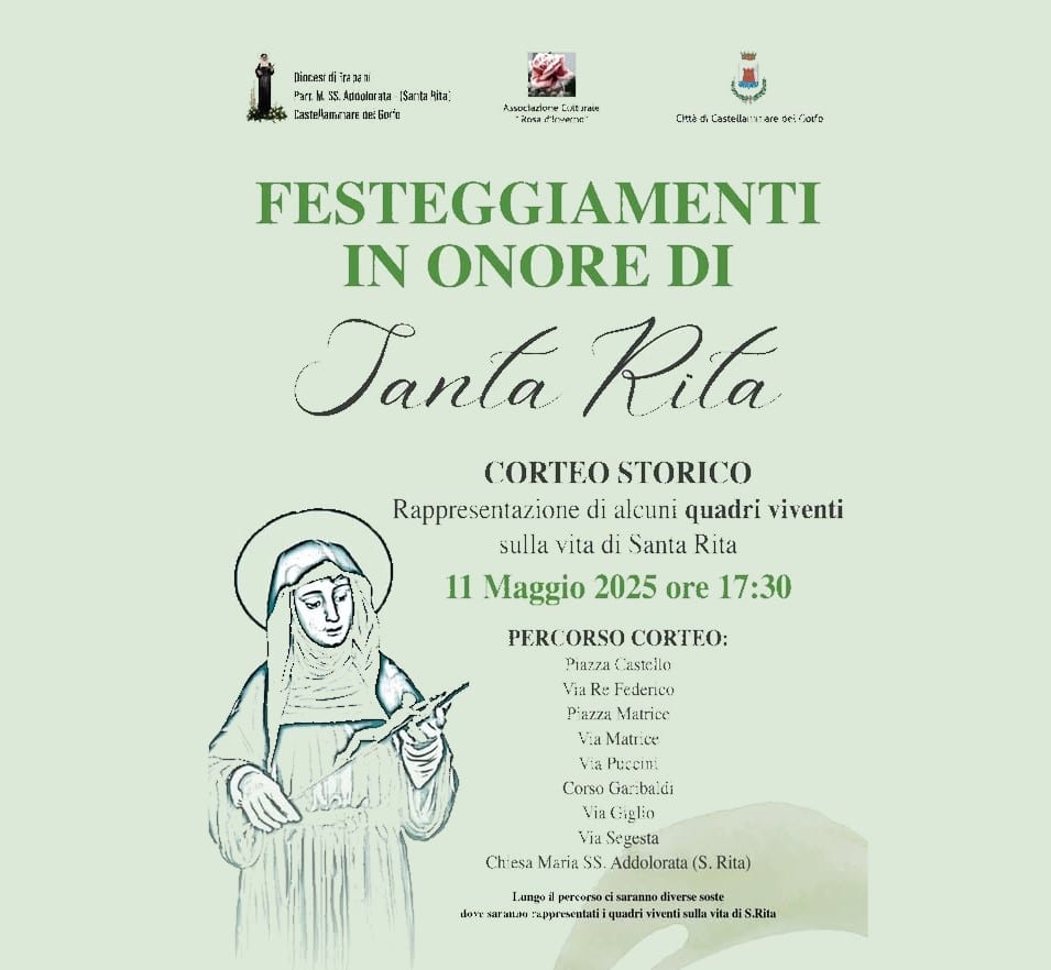 Al via i festeggiamenti in onore di Santa Rita a Castellammare del Golfo