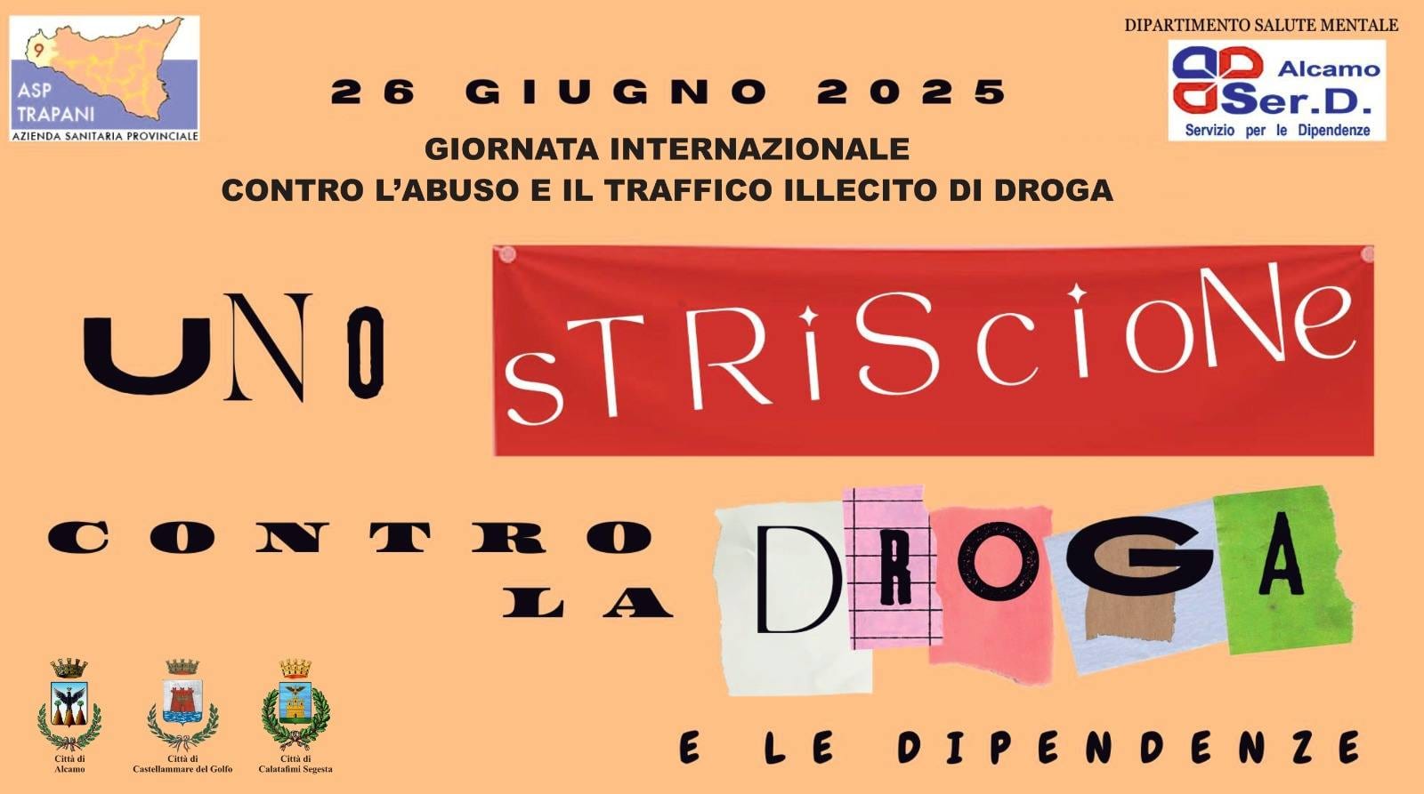 Campagna contro l’abuso di alcol e l’uso di droghe, proposta del Ser.D di Alcamo