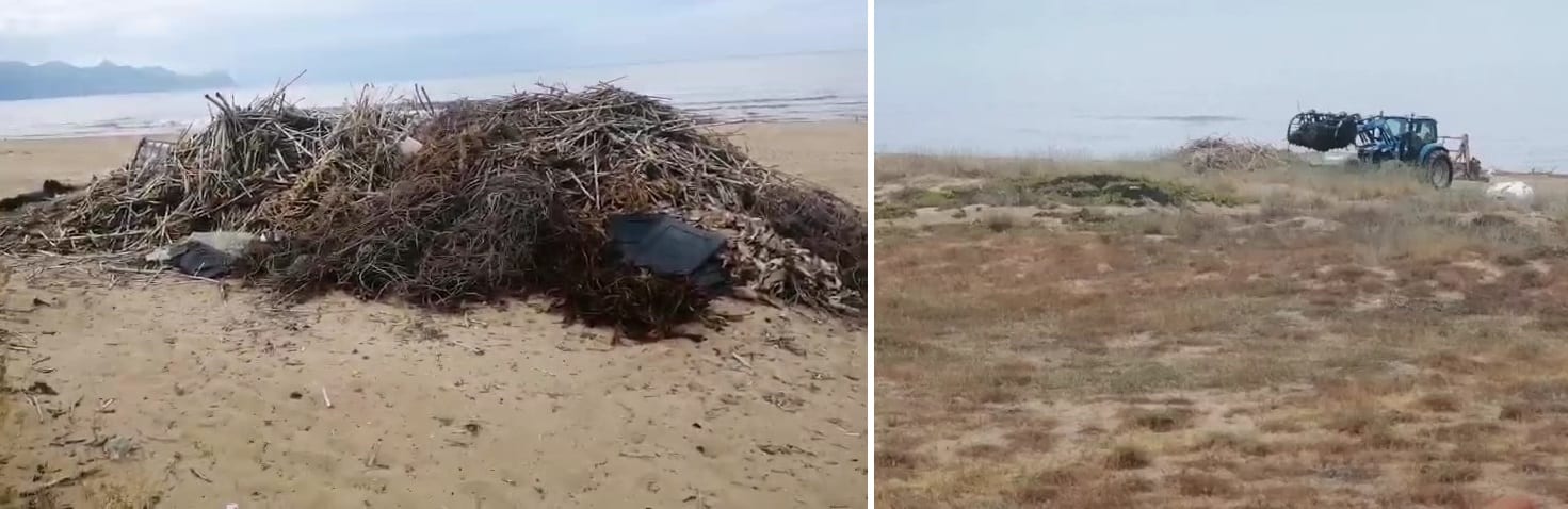 Pulizia a metà, cumuli di rifiuti sulla spiaggia di Alcamo Marina ‘fermi’ da mesi