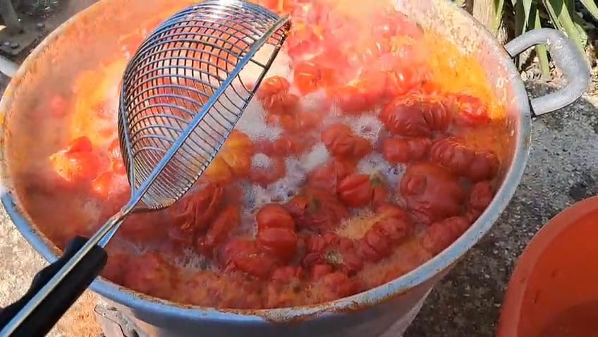 Preparazione della salsa in casa, tradizione sul viale del tramonto