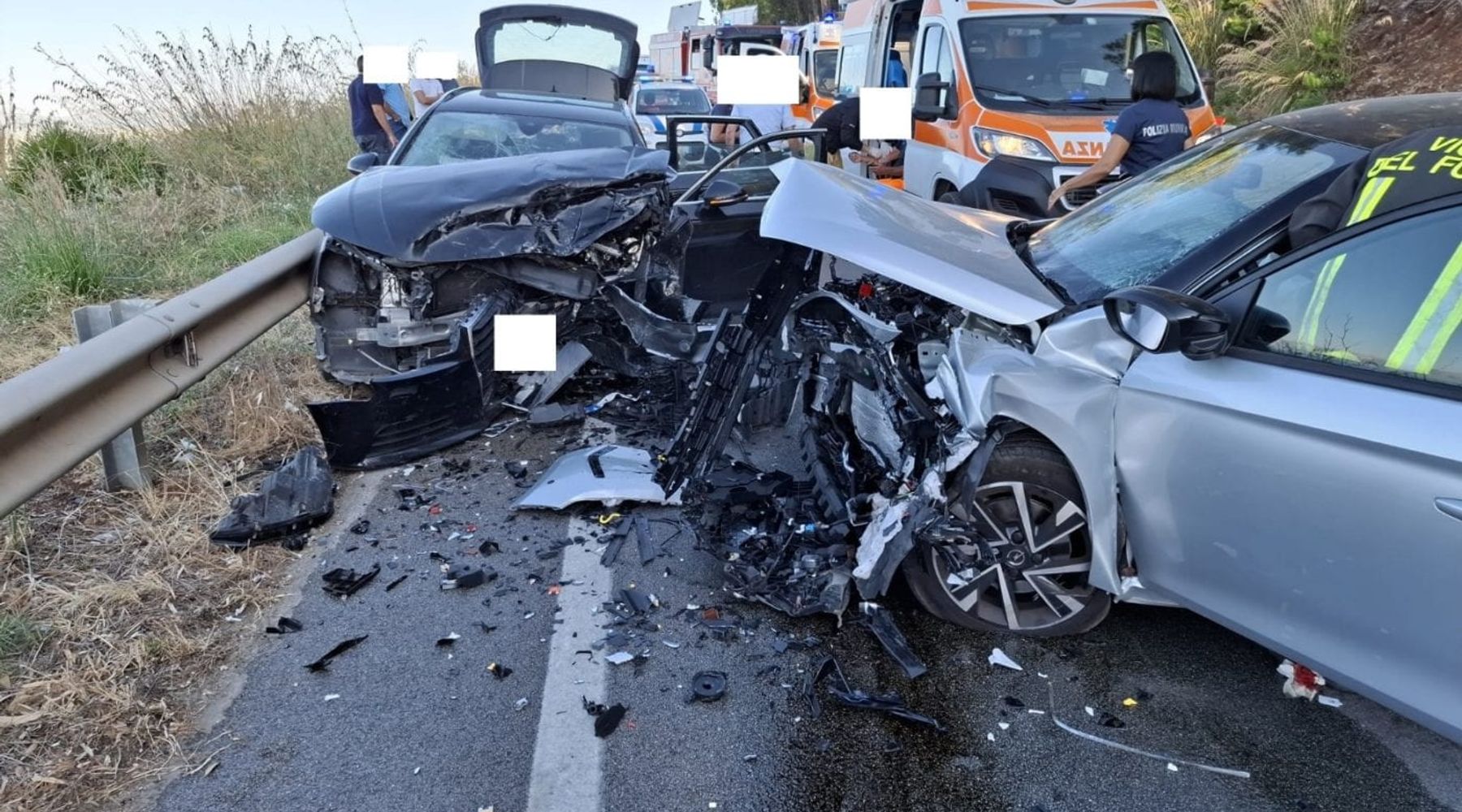 Scontro frontale a Castellammare, quattro feriti gravi. Tre di Alcamo