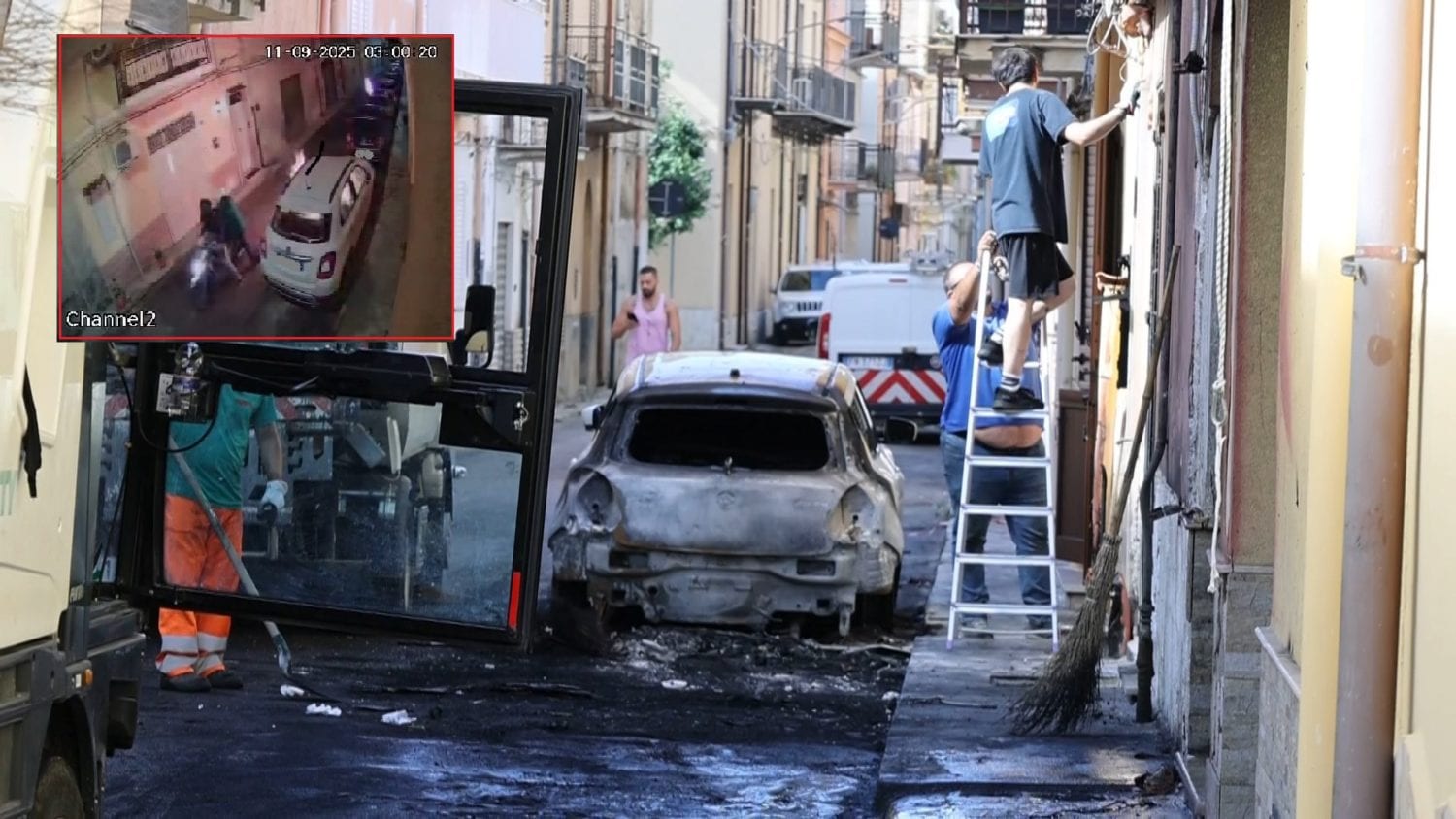 Notte di terrore a Partinico, sei auto bruciate e un intero stabile minacciato dalle fiamme (VIDEO)