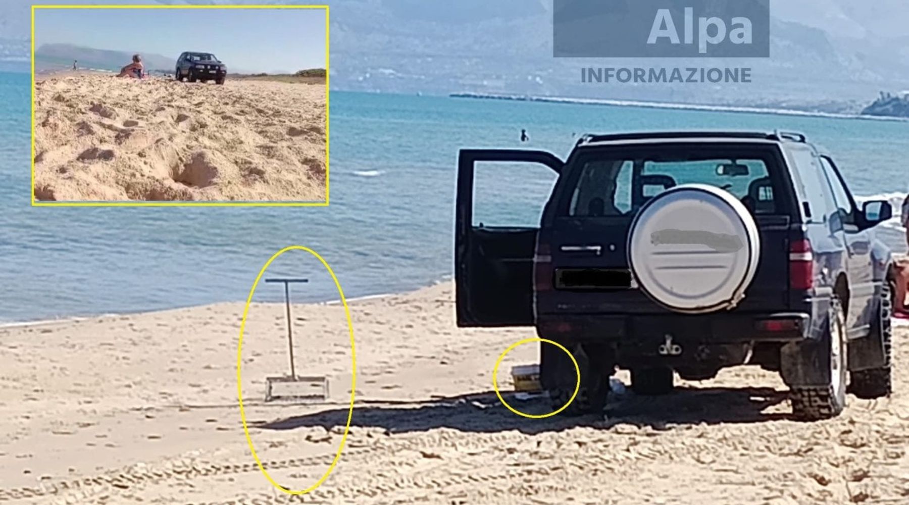 Bagnasciuga “privato”, ad Alcamo in spiaggia col fuoristrada. Il gesto che indigna