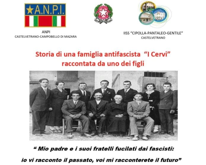 Memoria Storica, Adelmo Cervi (figlio di Aldo) domani a Castelvetrano con ANPI