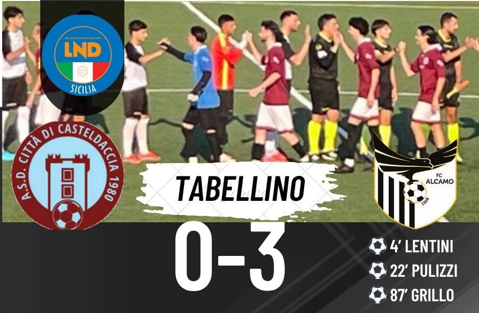 L’Alcamo Calcio vince fuori casa, 3-0 al Casteldaccia con un super Lentini
