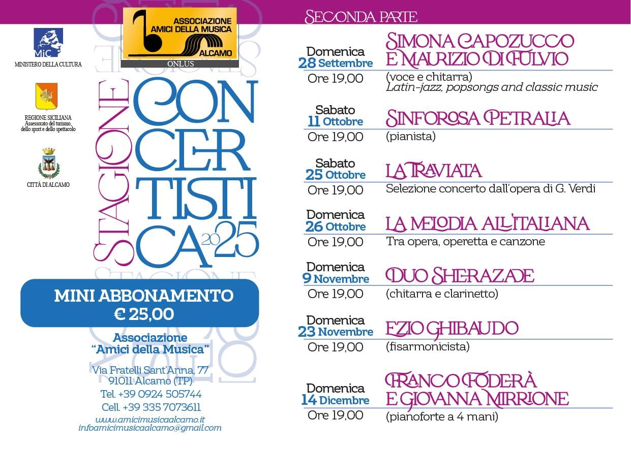 “La Traviata” e melodia all’italiana: doppio concerto al Centro Marconi di Alcamo