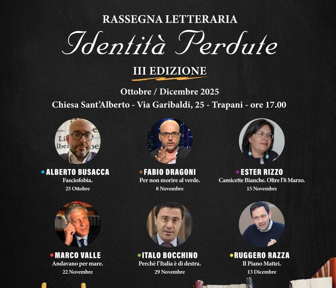 “Identità perdute”. A Trapani arrivano Busacca, Bocchino e Razza per la rassegna letteraria (VIDEO)