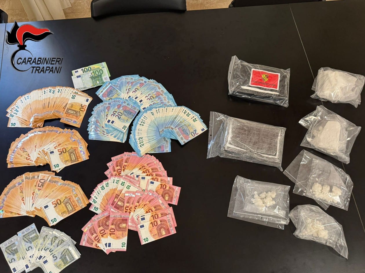 Maxi sequestro di droga a Trapani, donna arrestata con 3 kg di cocaina