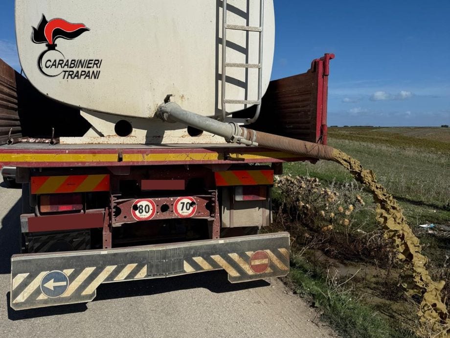 Marsala, sversati 5000 litri di acque reflue: denunciati due imprenditori
