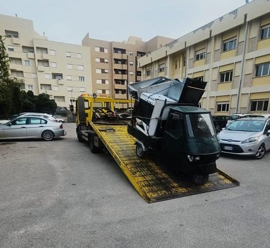 Trasporto illecito di ferro e rifiuti a Trapani: sequestrato motocarro senza assicurazione