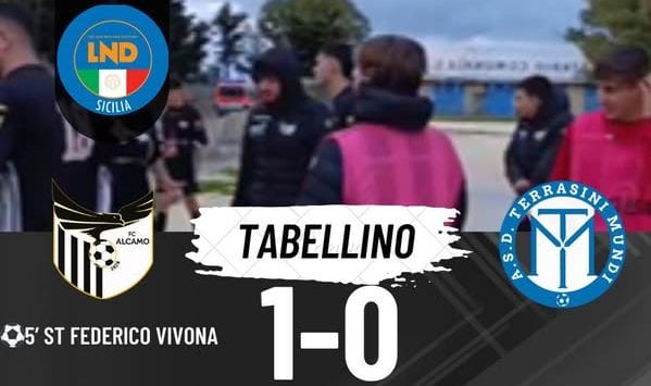 L’Alcamo Calcio vince il recupero contro il Terrasini e si porta a -2 dal primo posto