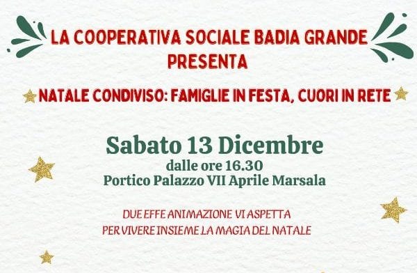 Marsala. La Cooperativa Badia Grande celebra il “Natale condiviso” (VIDEO)