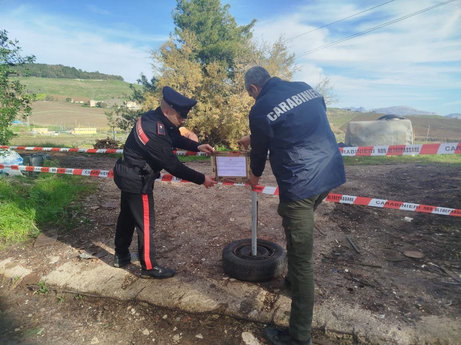 Partinico, discarica abusiva di mille metri quadri sequestrata dai Carabinieri