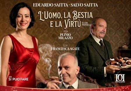 Pirandello in scena a Marsala: “L’uomo, la bestia e la virtù” al Teatro Sollima