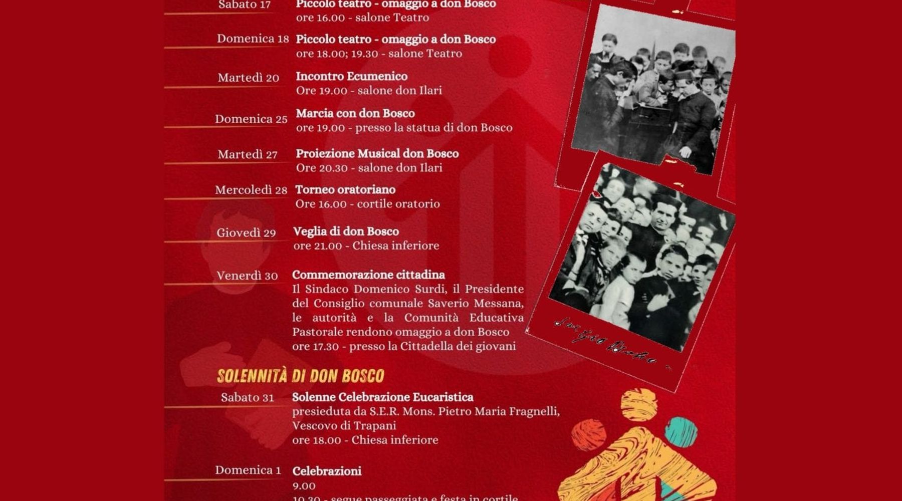 Festa di Don Bosco ad Alcamo: i 68 anni dell’Opera Salesiana tra fede e sociale