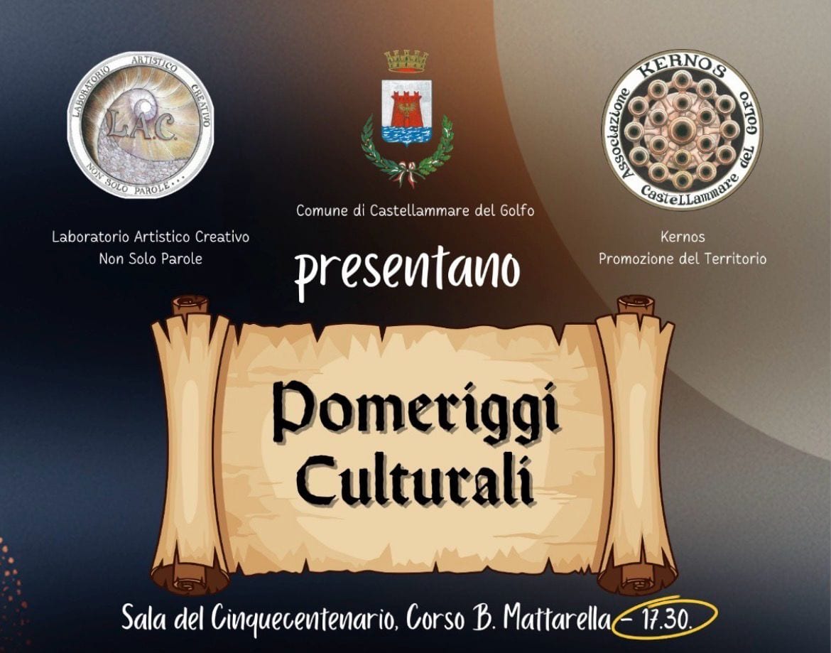 Ritornano i Pomeriggi Culturali a Castellammare del Golfo